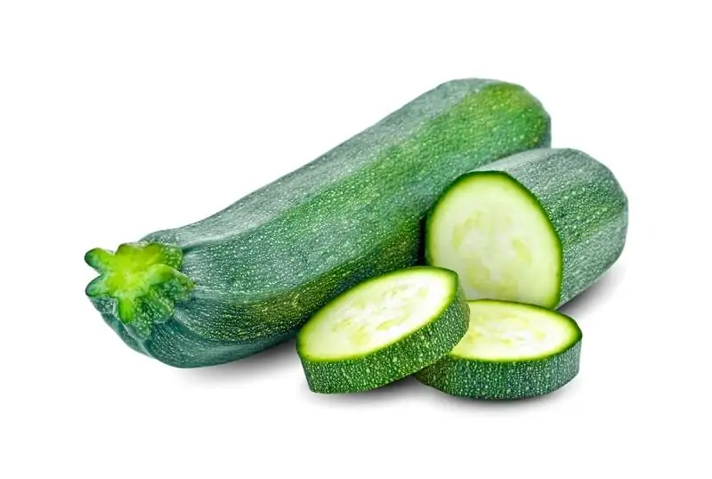 Zucchini before being eaten by a bearded dragon